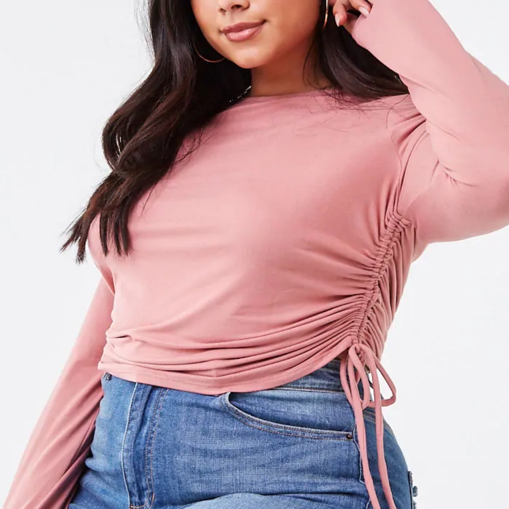 Plus size rose pink shirt